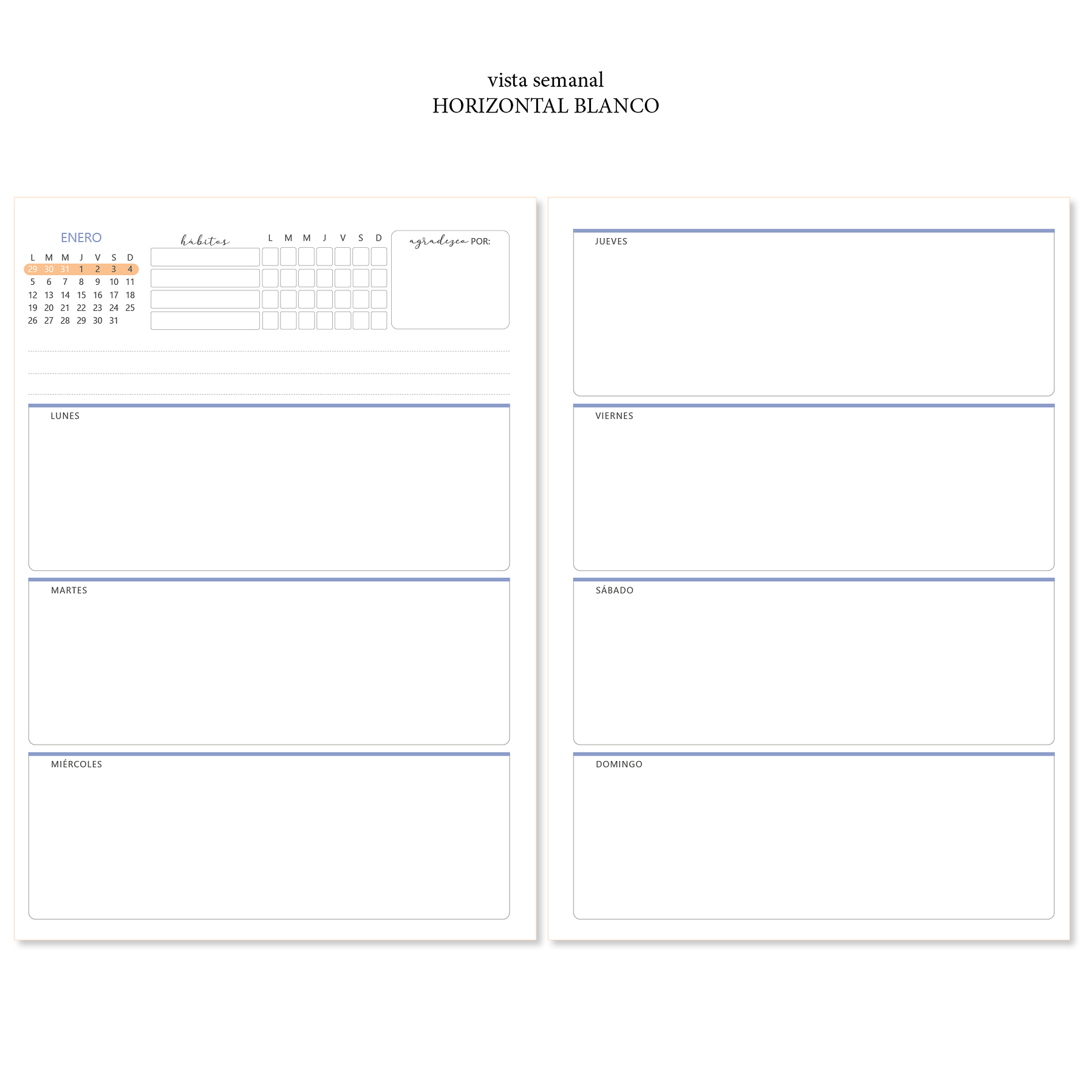 Agenda 2026 Personal / Color Energy / Tamaño Clásico 20