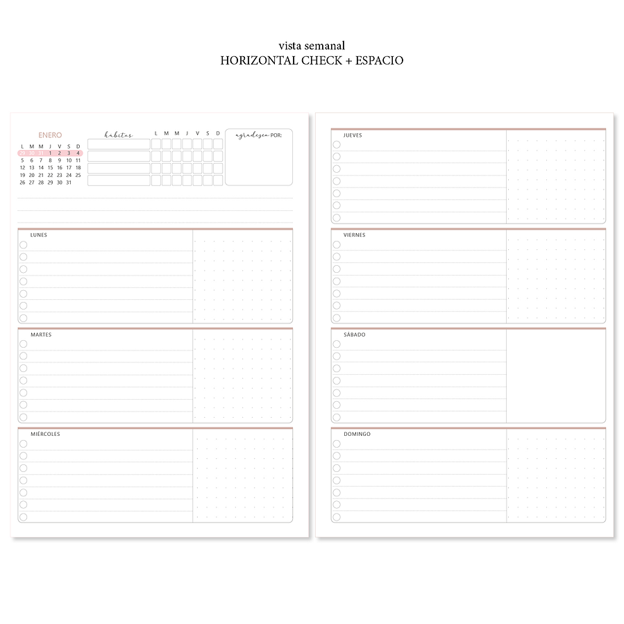 Agenda 2026 Personal / Color Romance / Tamaño Clásico  19