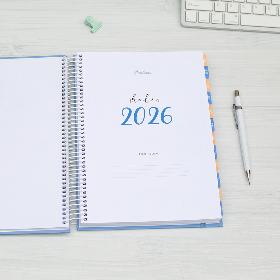 Agenda 2026 Personal / Color Energy / Tamaño Extra  2