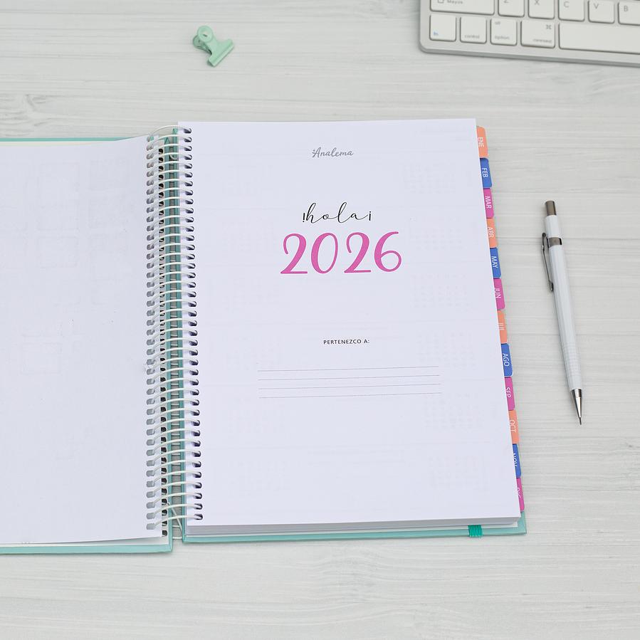 Agenda 2026 Personal / Color Bloom / Tamaño Extra  2