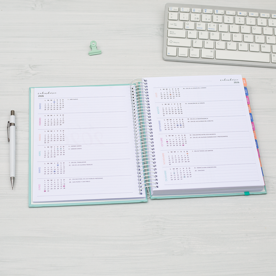 Agenda 2026 Personal / Color Bloom / Tamaño Clásico /Planner 3