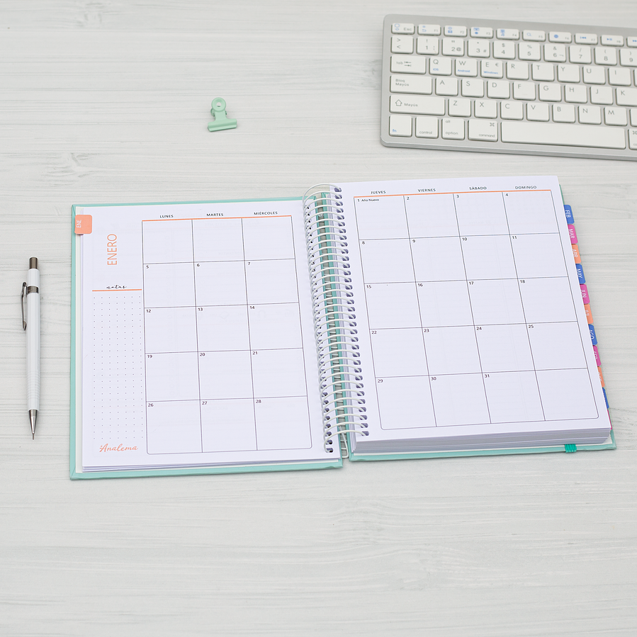 Agenda 2026 Personal / Color Bloom / Tamaño Clásico /Planner 6