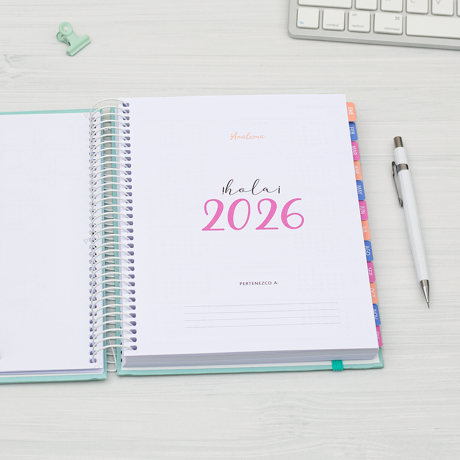 Agenda 2026 Personal / Color Bloom / Tamaño Clásico /Planner 2
