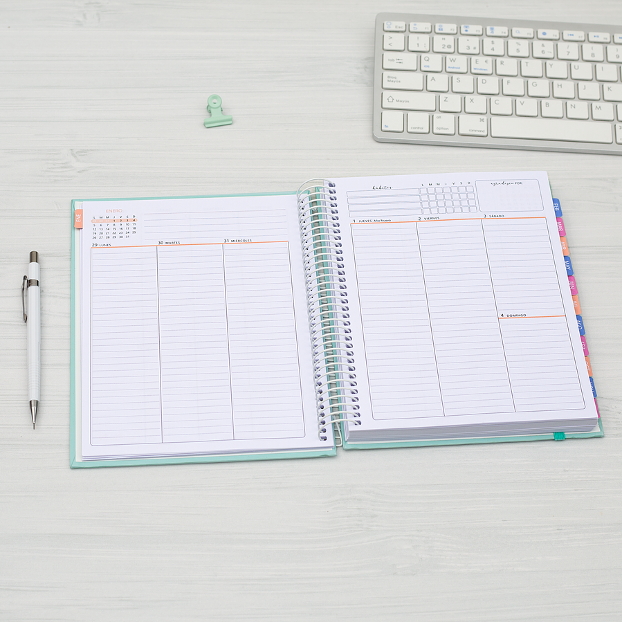 Agenda 2026 Personal / Color Bloom / Tamaño Clásico /Planner 14