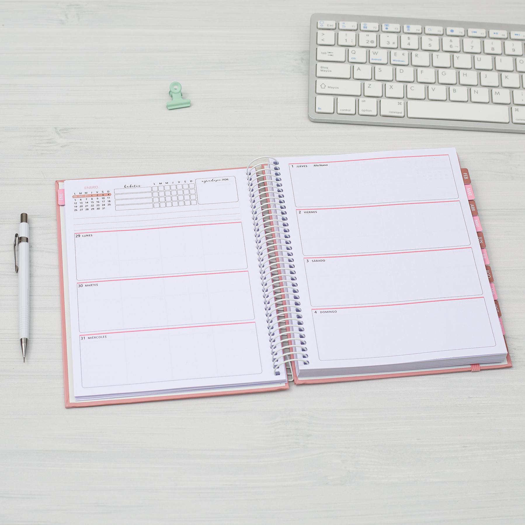 Agenda 2026 Personal / Color Romance / Tamaño Clásico  10