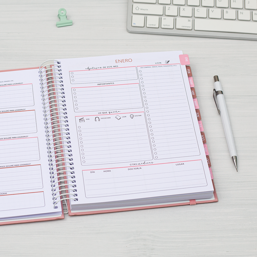 Agenda 2026 Personal / Color Romance / Tamaño Clásico  1