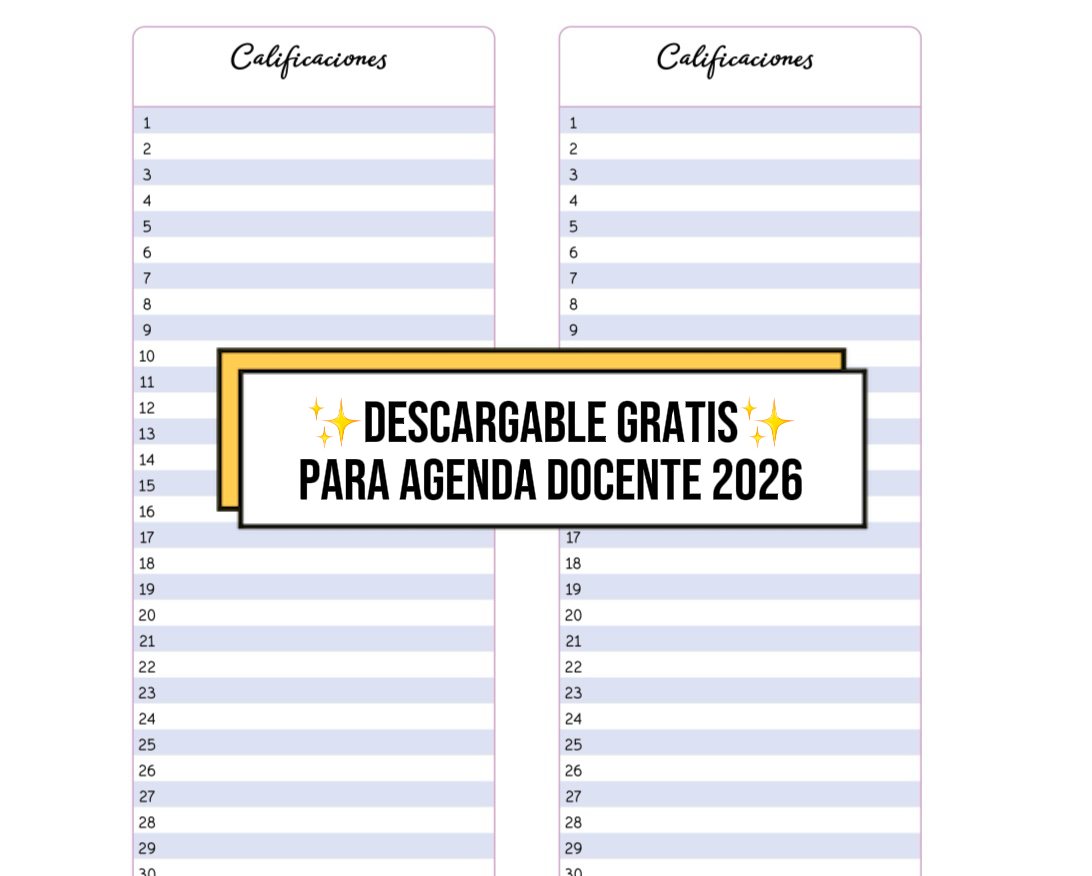 🌟 Descarga Gratis tu Lista de Estudiantes Rellenable para la Agenda Docente 2027