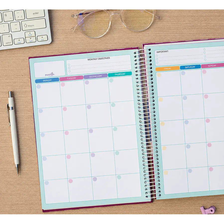 Agenda Docente 2027 en Inglés / color Sweet + Regalos Preventa 3