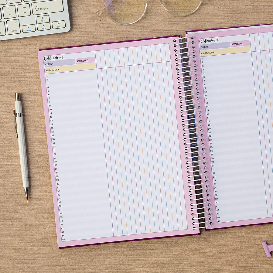 Agenda Docente 2027 en Español / color Sweet / Hojas Removibles + Regalos Preventa 7
