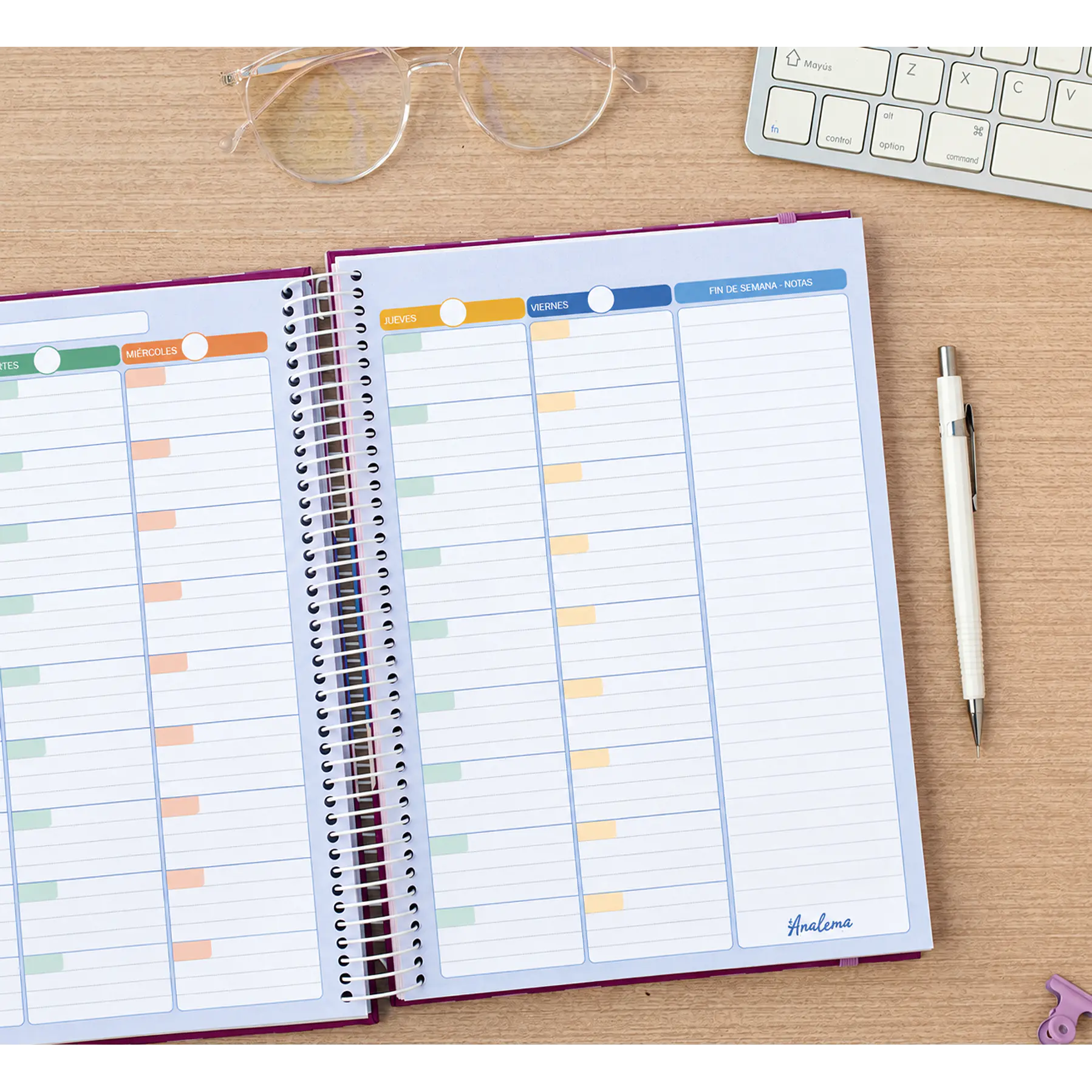 Teacher Planner 2027 en Inglés / color Wild / Hojas Removibles + Regalo Preventa 6