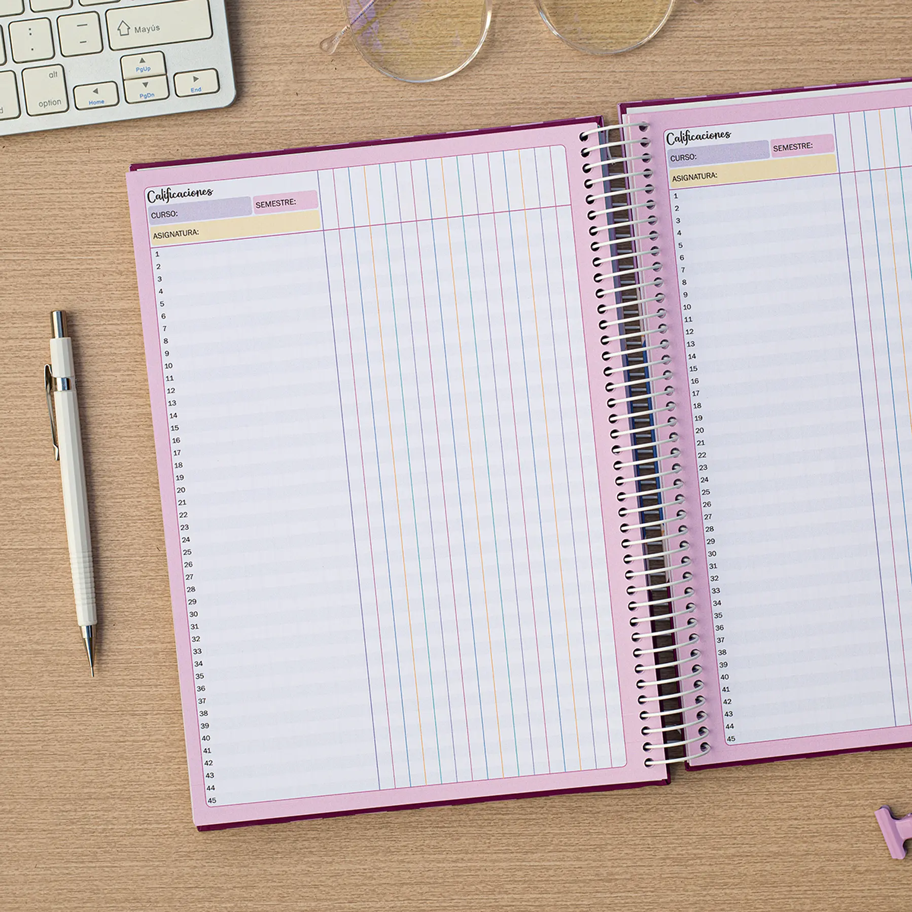 Teacher Planner 2027 en Inglés / color Sweet / Hojas Removibles + Regalos Preventa 11