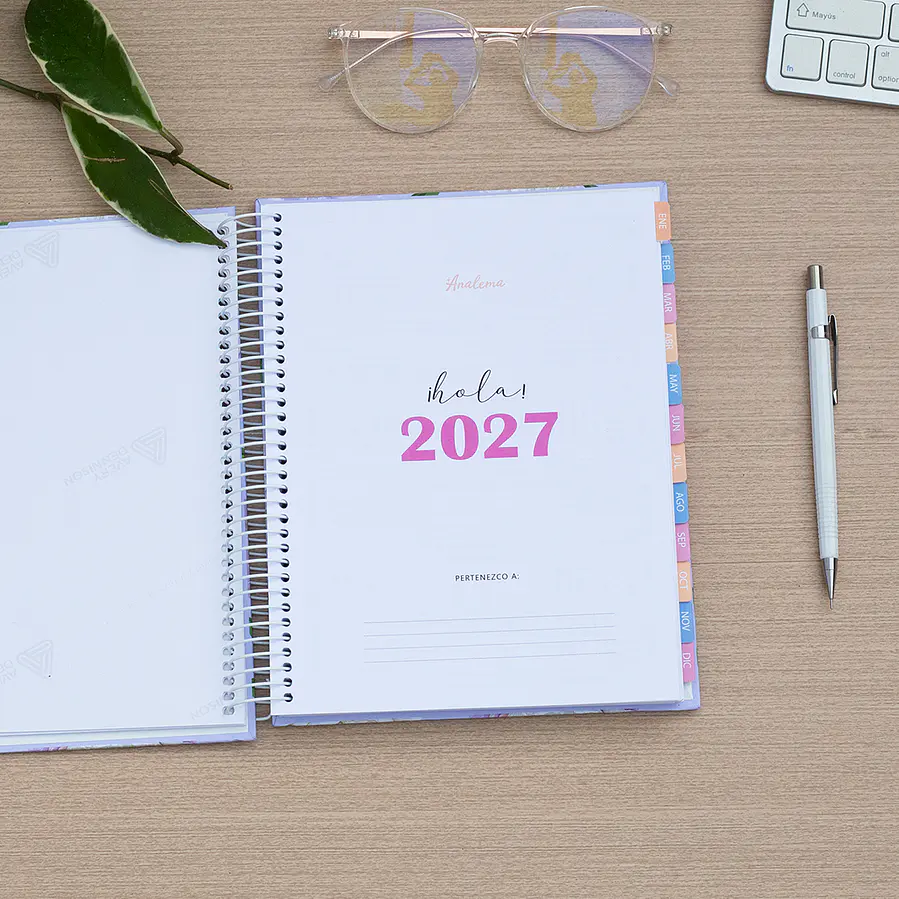 Agenda fechada / Bloom / Tamaño Extra + Regalos Lanzamiento 1