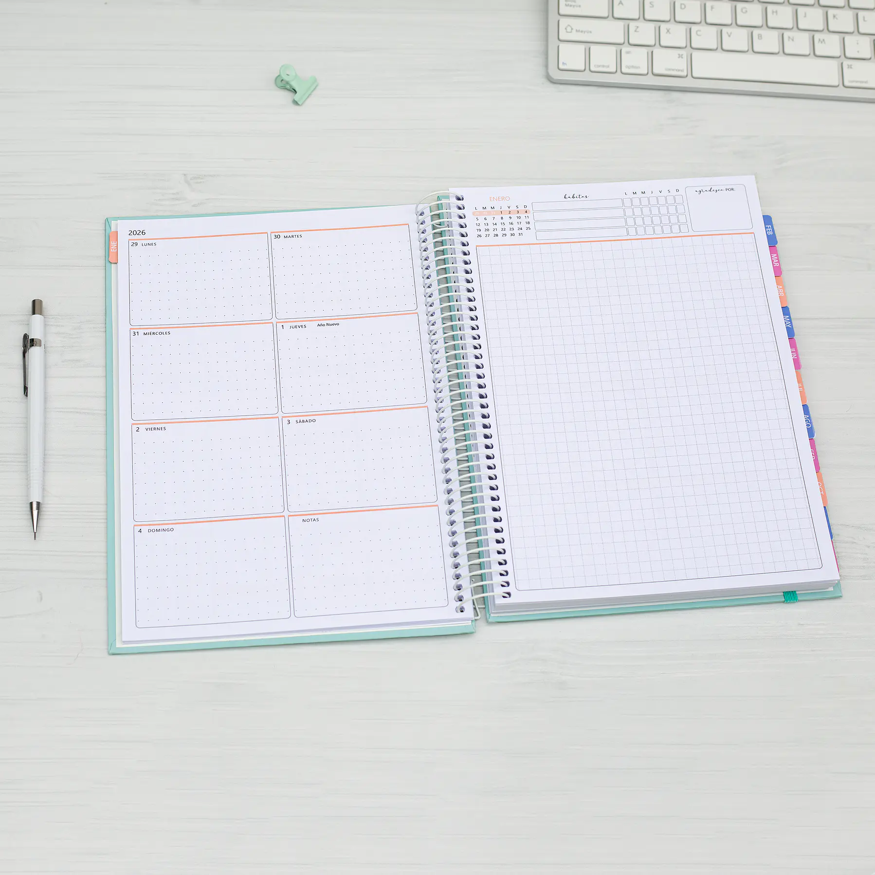 Agenda fechada / Bloom / Tamaño Extra + Regalos Lanzamiento 6