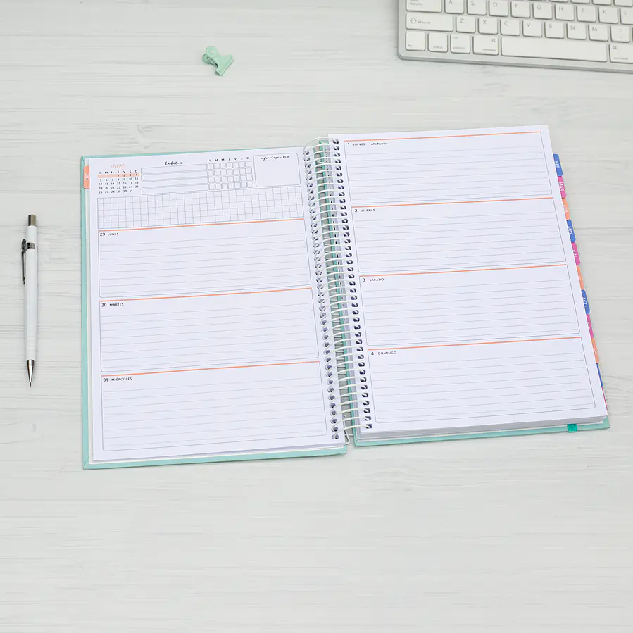 Agenda fechada / Bloom / Tamaño Extra + Regalos Lanzamiento 7