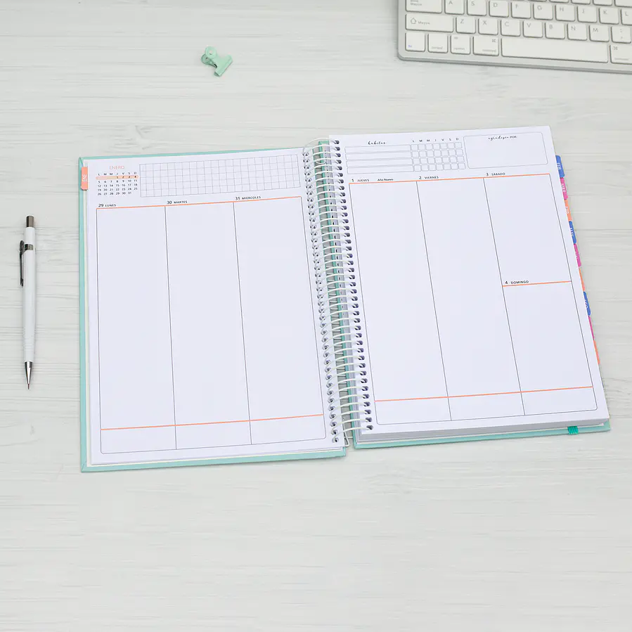 Agenda fechada / Bloom / Tamaño Extra + Regalos Lanzamiento 9