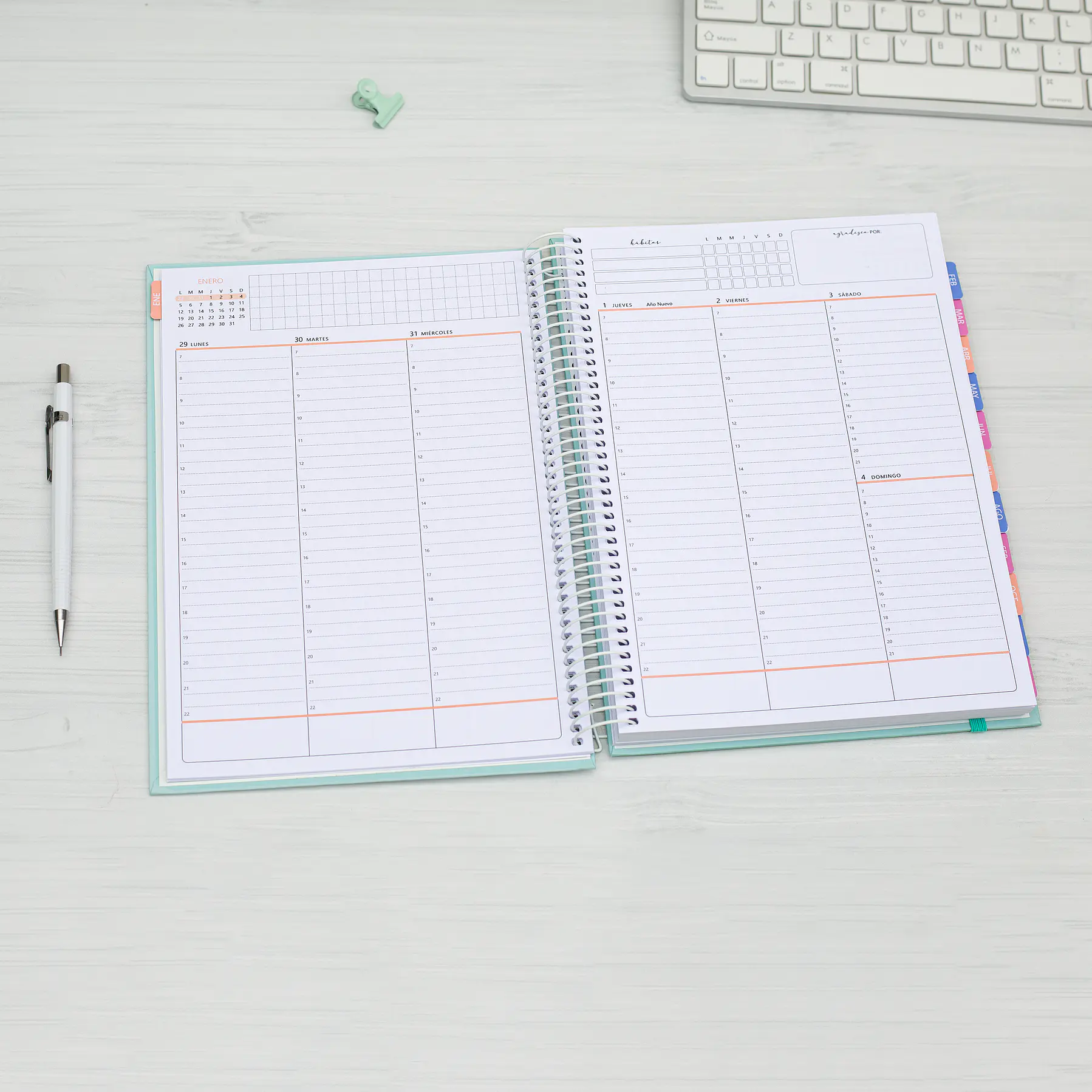 Agenda fechada / Bloom / Tamaño Extra + Regalos Lanzamiento 10