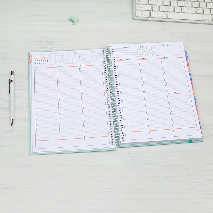 Agenda fechada / Bloom / Tamaño Extra + Regalos Lanzamiento 10