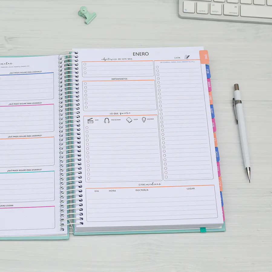 Agenda fechada / Bloom / Tamaño Extra + Regalos Lanzamiento 4