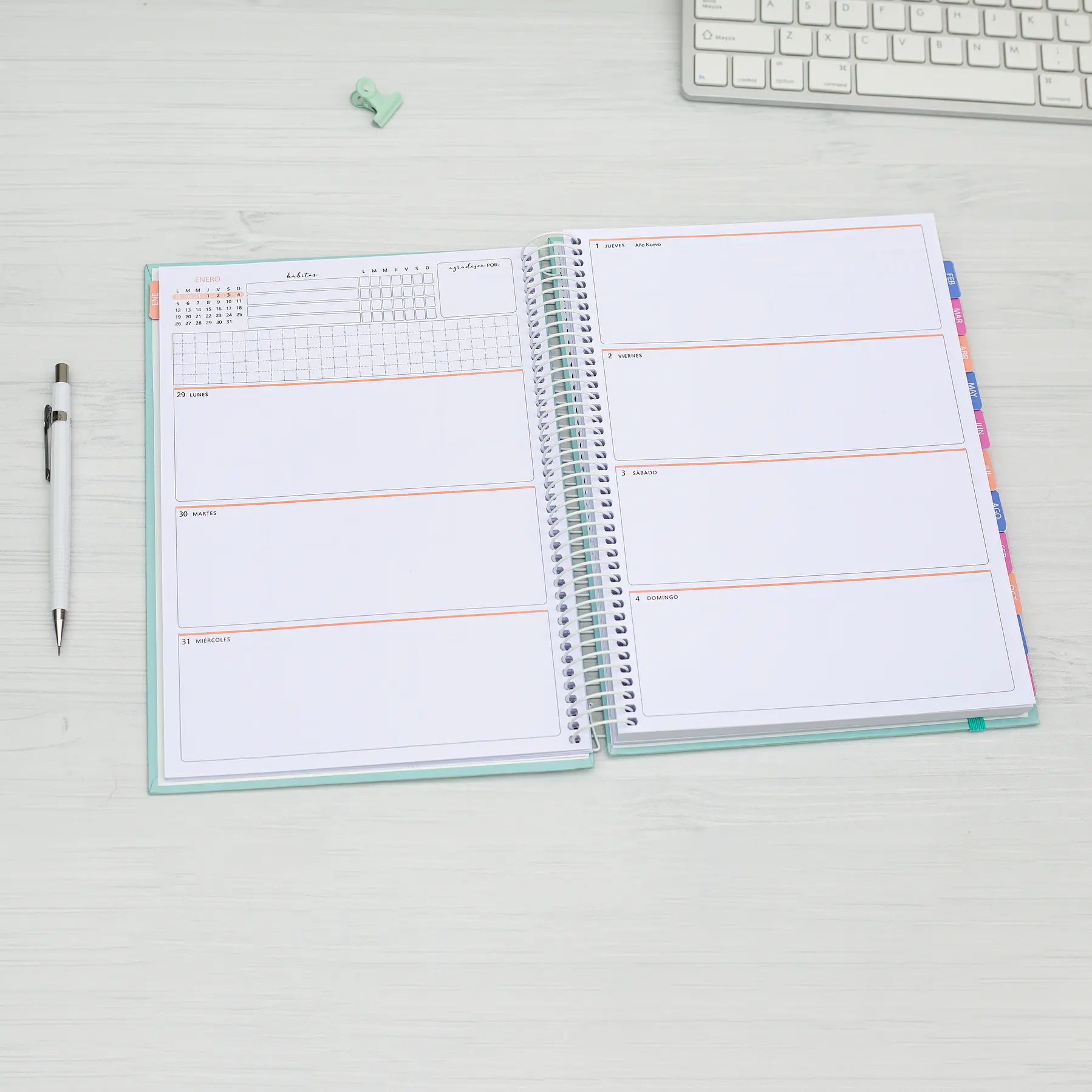 Agenda fechada / Bloom / Tamaño Extra + Regalos Lanzamiento 12