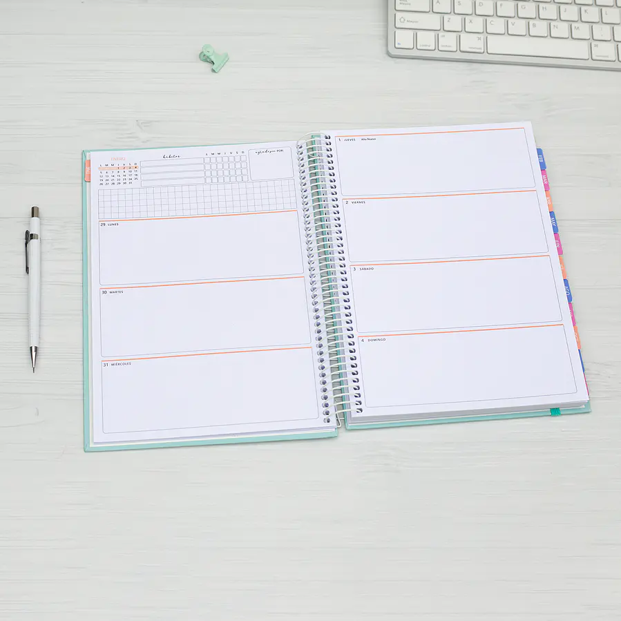 Agenda fechada / Bloom / Tamaño Extra + Regalos Lanzamiento 12