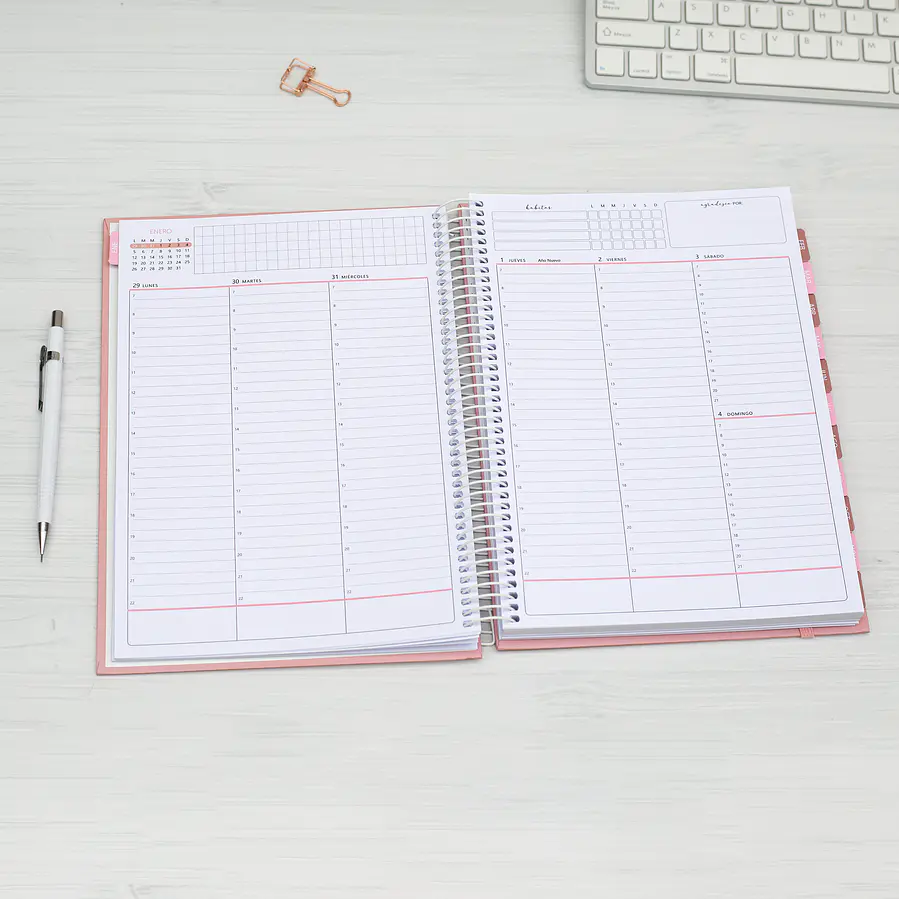 Agenda fechada / Romance / Tamaño Extra + Regalos Lanzamiento 7