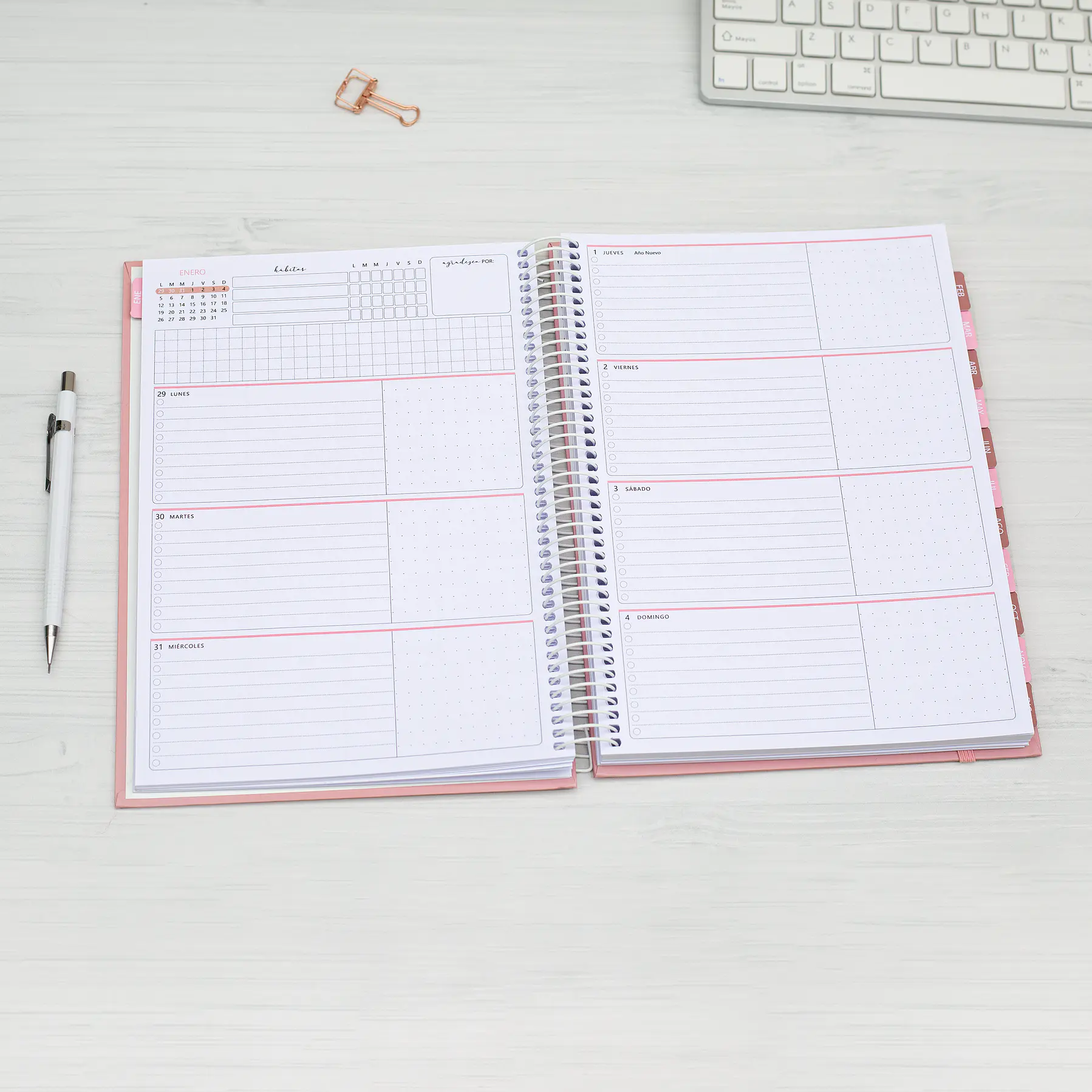 Agenda fechada / Romance / Tamaño Extra + Regalos Lanzamiento 8