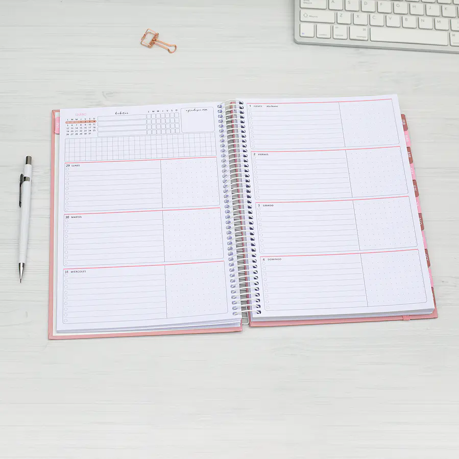 Agenda fechada / Romance / Tamaño Extra + Regalos Lanzamiento 8