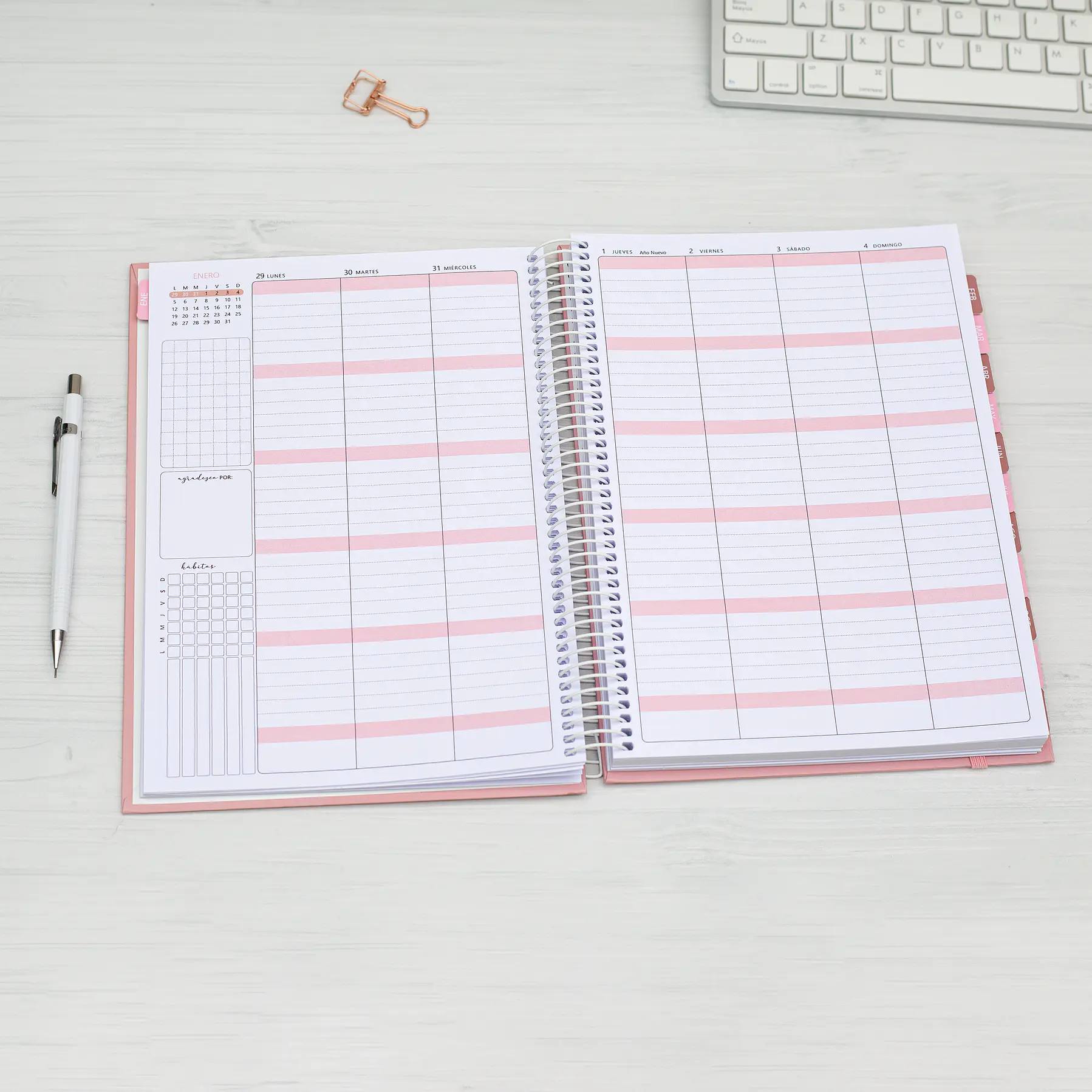 Agenda fechada / Romance / Tamaño Extra + Regalos Lanzamiento 9