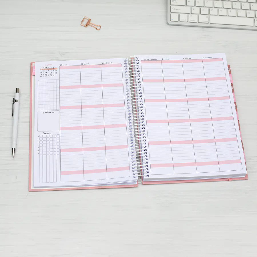 Agenda fechada / Romance / Tamaño Extra + Regalos Lanzamiento 9
