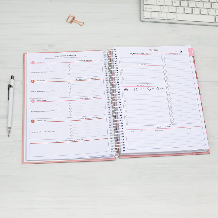 Agenda fechada / Romance / Tamaño Extra + Regalos Lanzamiento 4