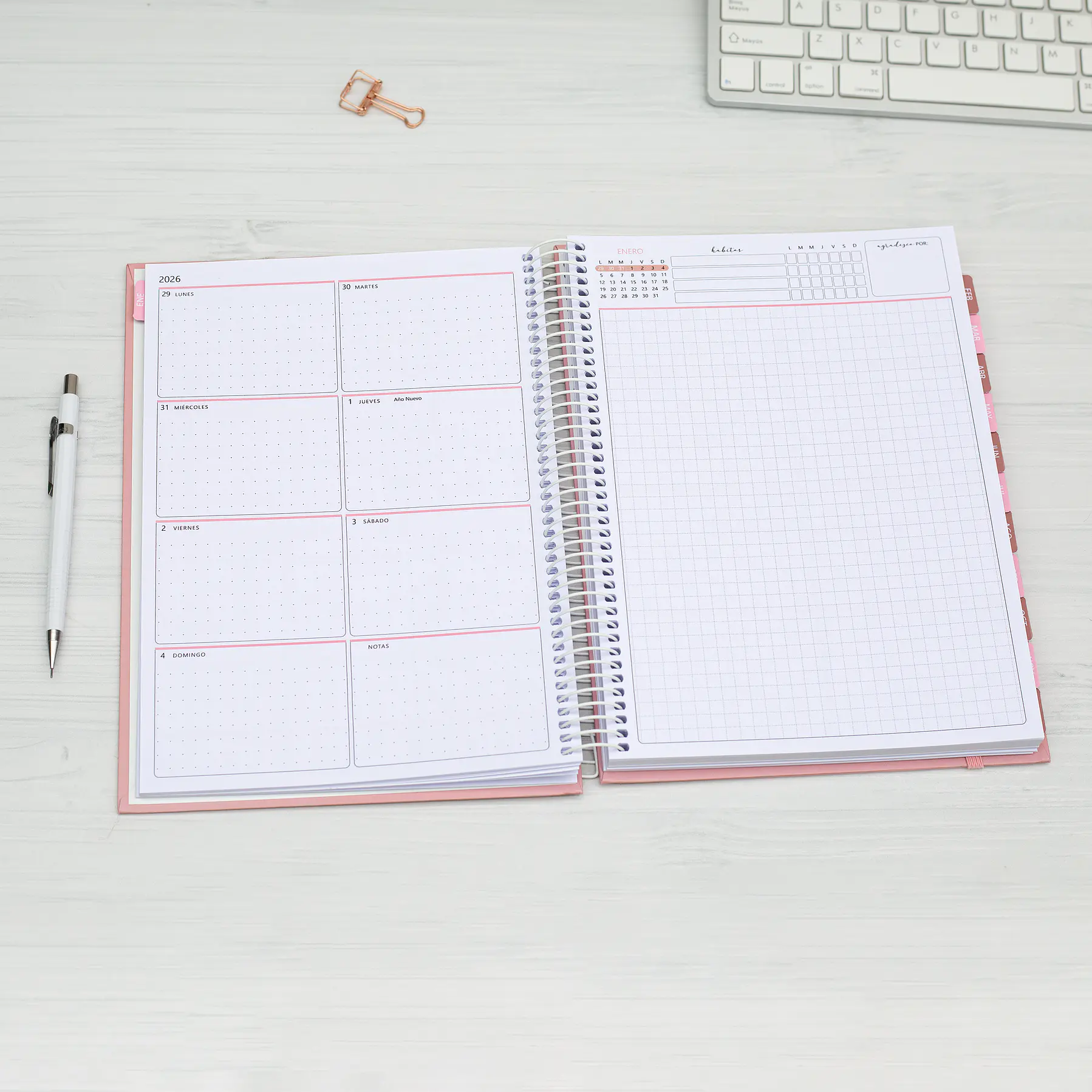 Agenda fechada / Romance / Tamaño Extra + Regalos Lanzamiento 10