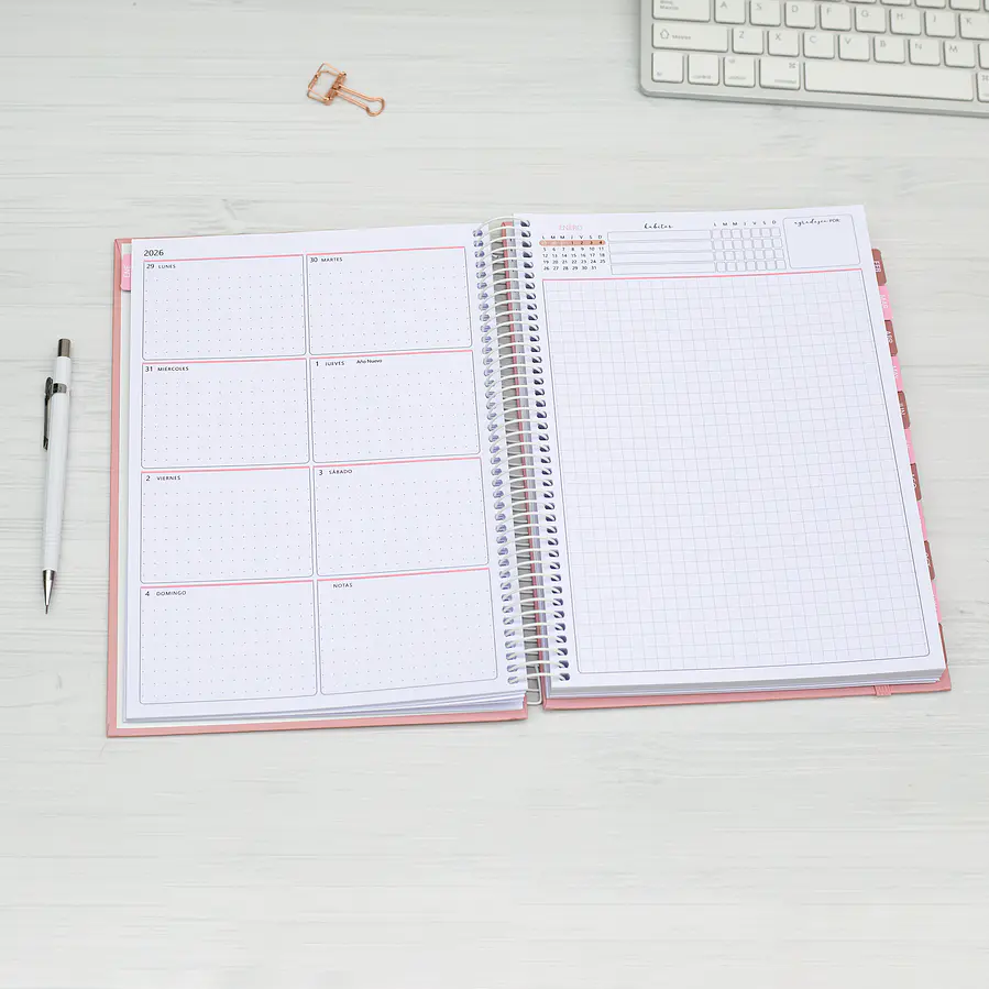 Agenda fechada / Romance / Tamaño Extra + Regalos Lanzamiento 10