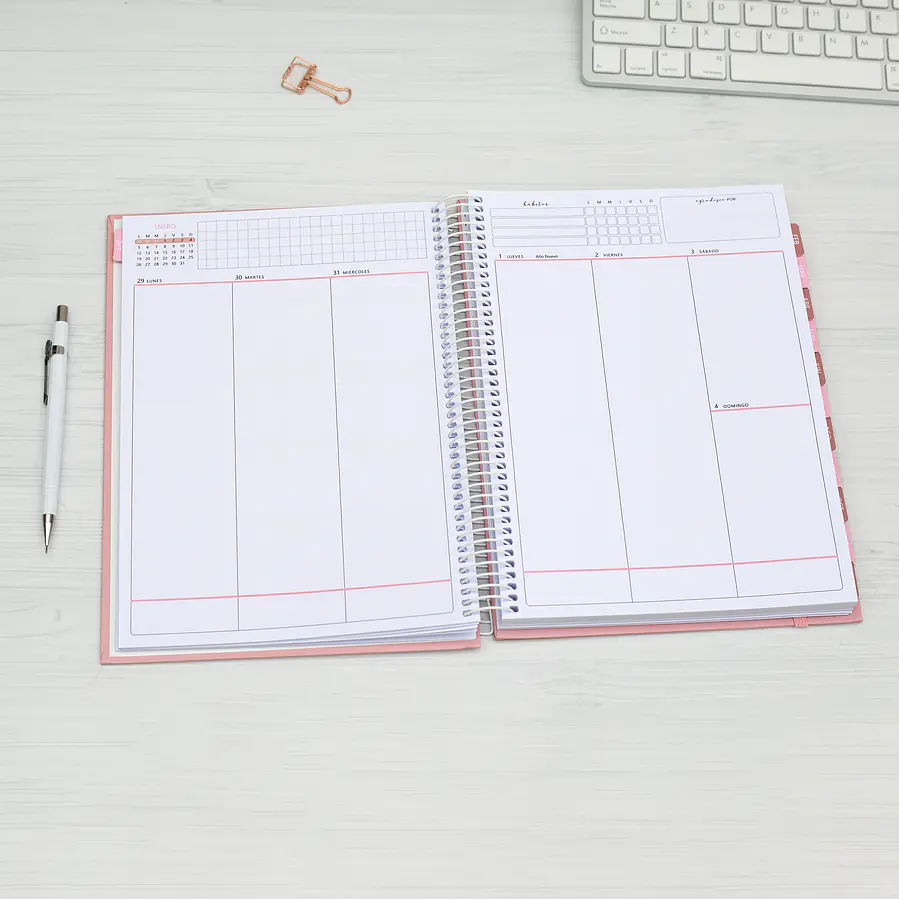 Agenda fechada / Romance / Tamaño Extra + Regalos Lanzamiento 5