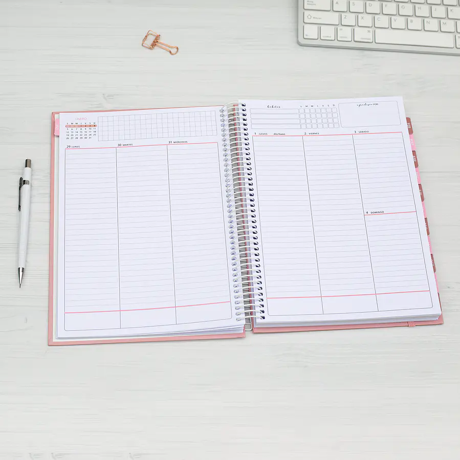 Agenda fechada / Romance / Tamaño Extra + Regalos Lanzamiento 11