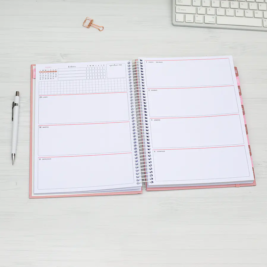 Agenda fechada / Romance / Tamaño Extra + Regalos Lanzamiento 12
