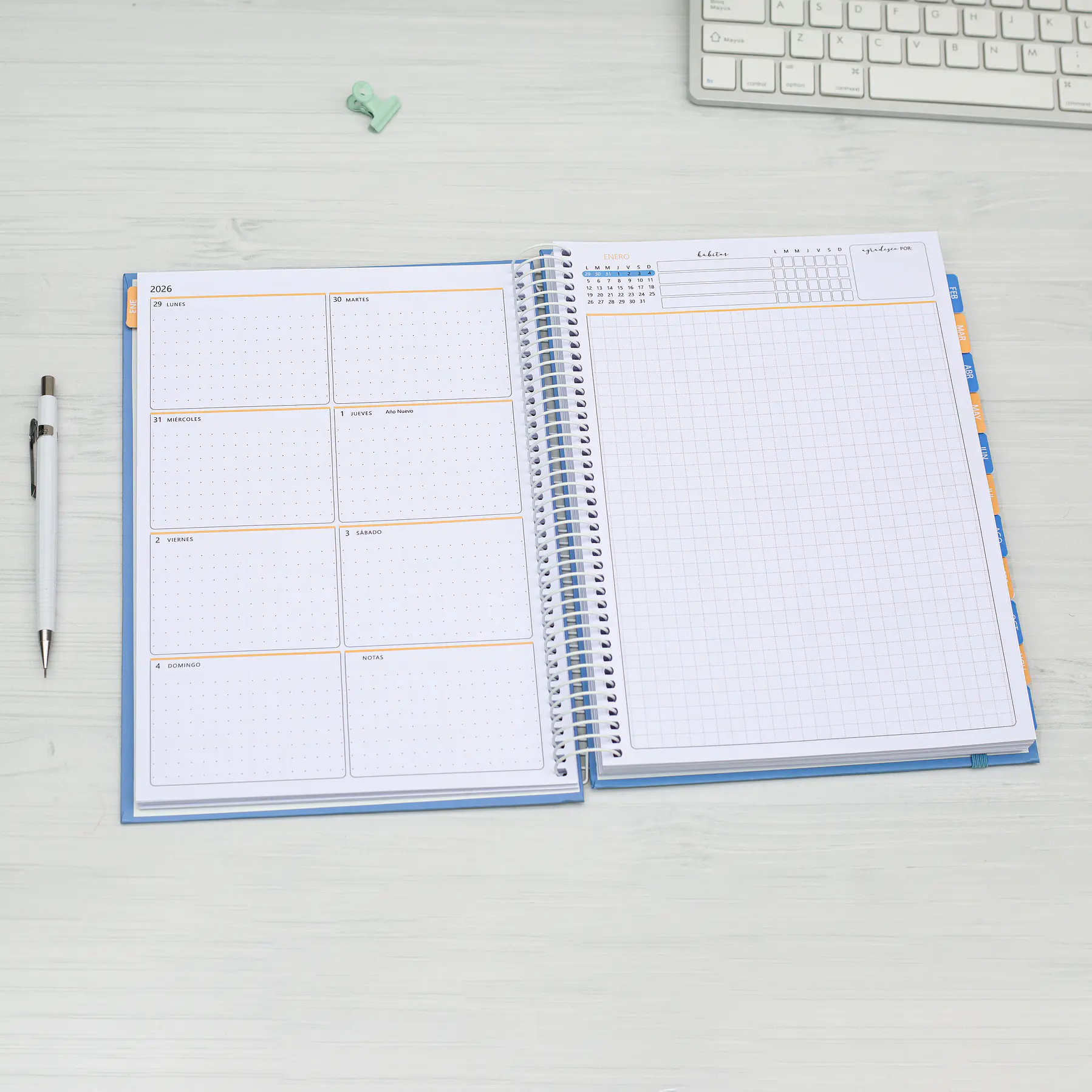 Agenda fechada / Energy / Tamaño Extra + Regalos Lanzamiento 12