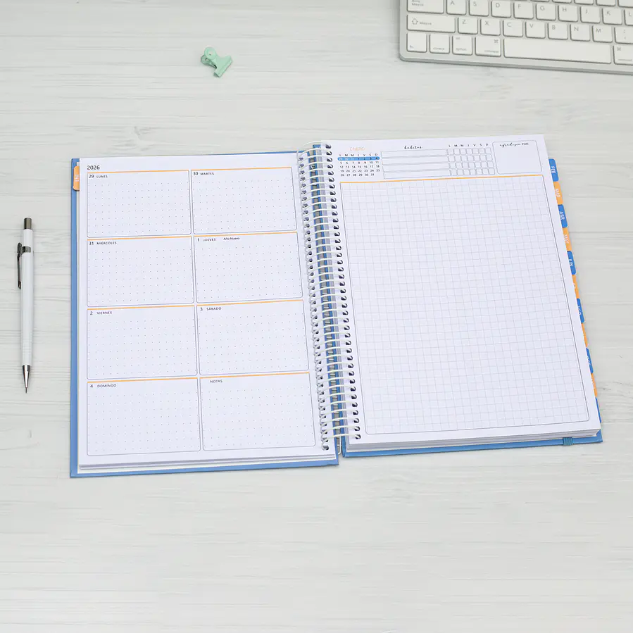 Agenda fechada / Energy / Tamaño Extra + Regalos Lanzamiento 12
