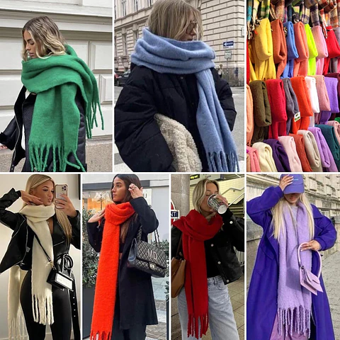 MAXI BUFANDAS LISAS MARAVILLOSAS ÉXITO EN VENTA 
