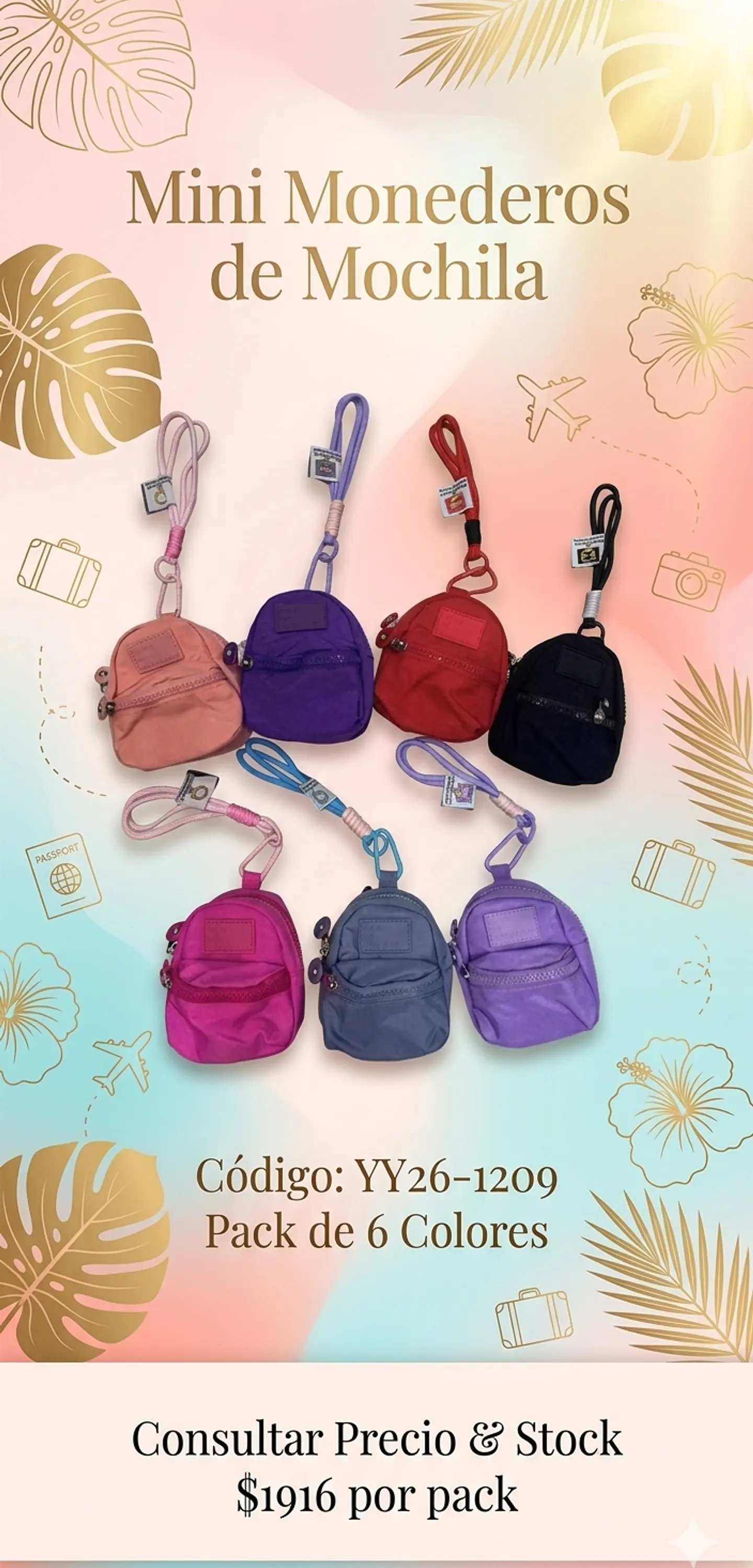 Monederos estilo Kipling lote 6 Unidades  1