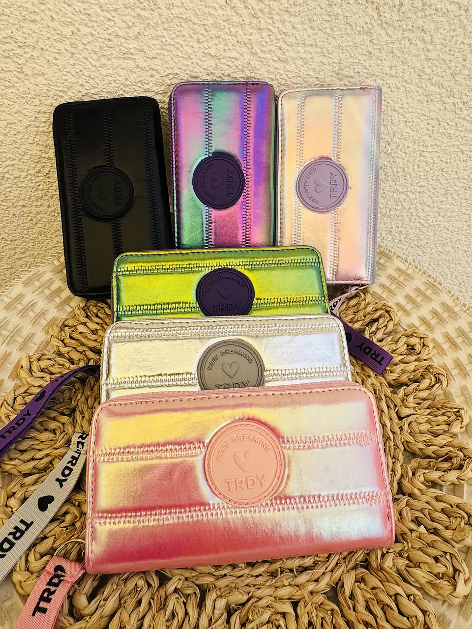 BILLETERAS LARGAS LOTE 6 UNIDADES COLORES SURTIDOS 4