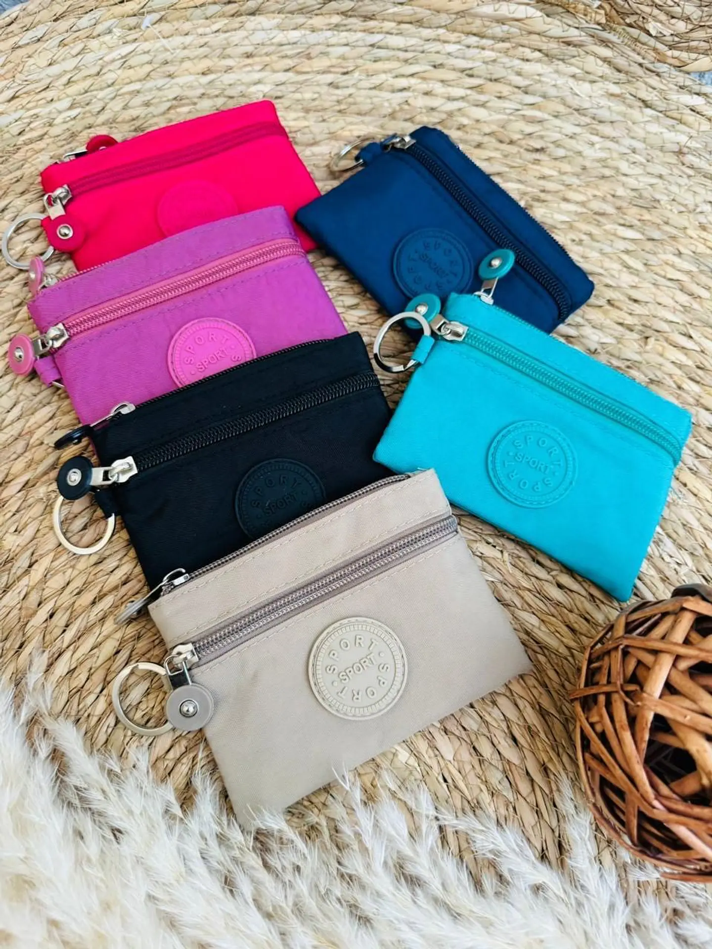 MONEDEROS ESTILO KIPLING LOTE 6 UNIDADES COLORES SURTIDOS  2