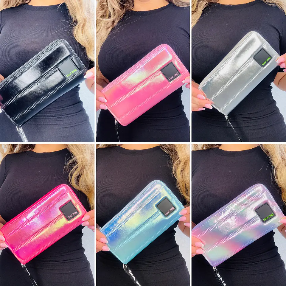 BILLETERAS LARGAS ESTILO ECOCUERO LOTE 6 UNIDADES 1
