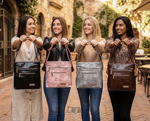 BANDOLERAS ESTILO ECOCUERO LOTE 6 UNIDADES