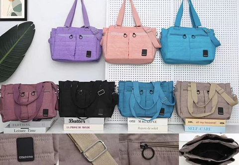 BOLSOS LOTE 6 UNIDADES COLORES SURTIDOS 