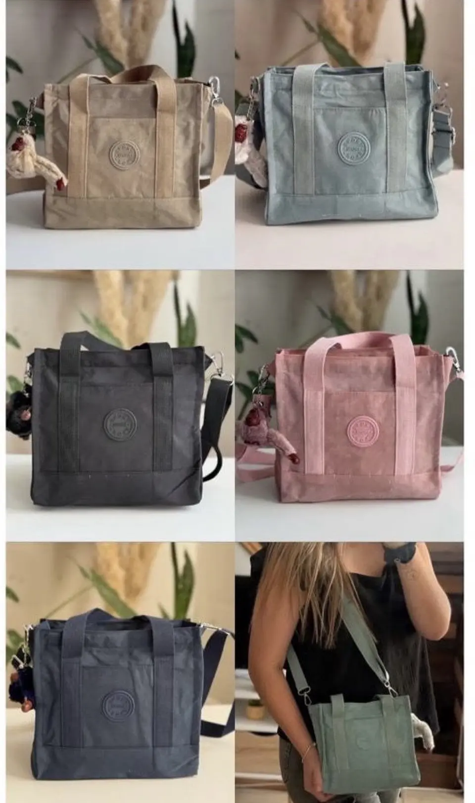 BOLSO ESTILO KIPLING LOTE 6 UNIDADES COLORES SURTIDOS 1