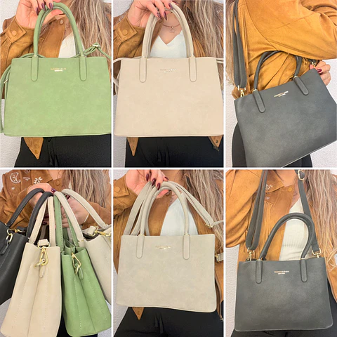HERMOSAS CARTERAS ESTILO ECOCUERO 2 POSICIONES CALIDAD LOTE 6 UNIDADES 