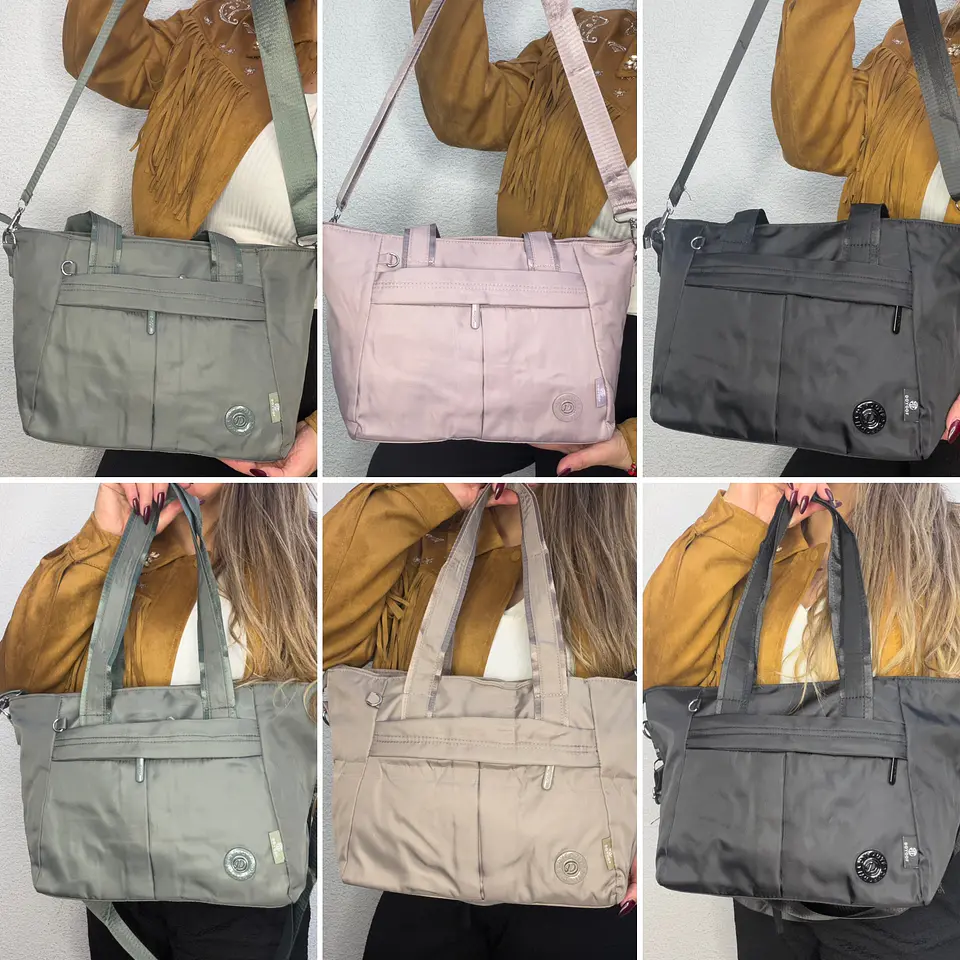 BOLSOS ESTILO KIPLING COMPARTIMIENTOS DELANTEROS Y TRASEROS EXCELENTE CALIDAD LOTE 6 UNIDADES  1