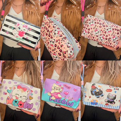 ESTUCHES/COSMETIQUEROS LOTE 6 UNIDADES  