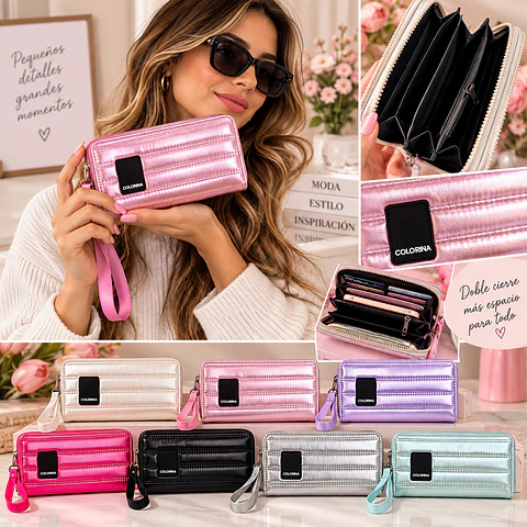BILLETERAS LARGA ESTILO BUBBA LOTE 6 UNIDADES