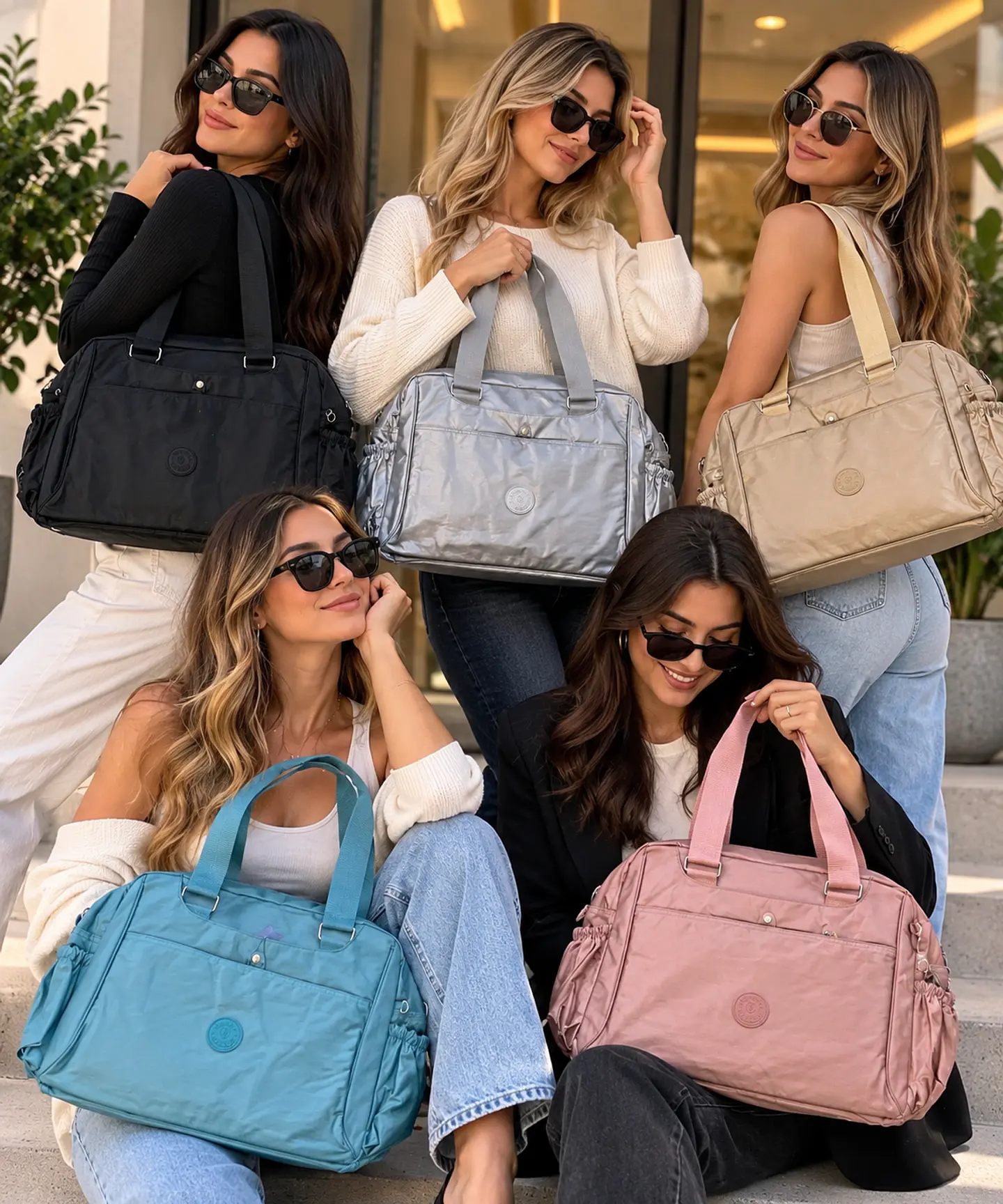 OFERTA BOLSOS  ESTILO KIPLING METALIZADAS 6 UNIDADES X $32.990  Colores surtidos  No incluyen accesorios 1
